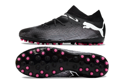 Men's Puma Future Ultimate MG Multi Ground Low-Tops Football Boots - Black/White/Pink