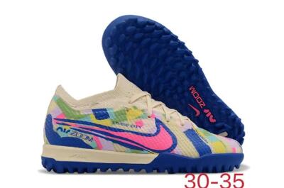 Kids Nike Air Zoom Mercurial Vapor 15 Elite TF Artificial Turf Low-Tops Football Shoes - Beige/Pink/Blue