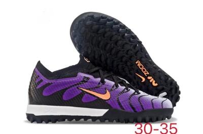Kids Nike Air Zoom Mercurial Vapor 15 Elite TF Artificial Turf Low-Tops Football Shoes - Purple/Black/Orange