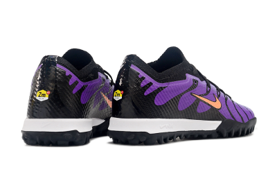 Kids Nike Air Zoom Mercurial Vapor 15 Elite TF Artificial Turf Low-Tops Football Shoes - Purple/Black/Orange