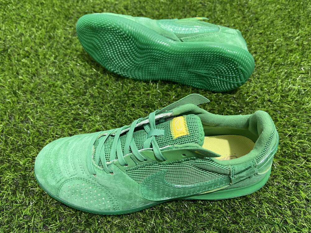 Men's Nike Street Gato IC Indoor & Futsal Low-Tops Football Shoes - Green/Green/Green