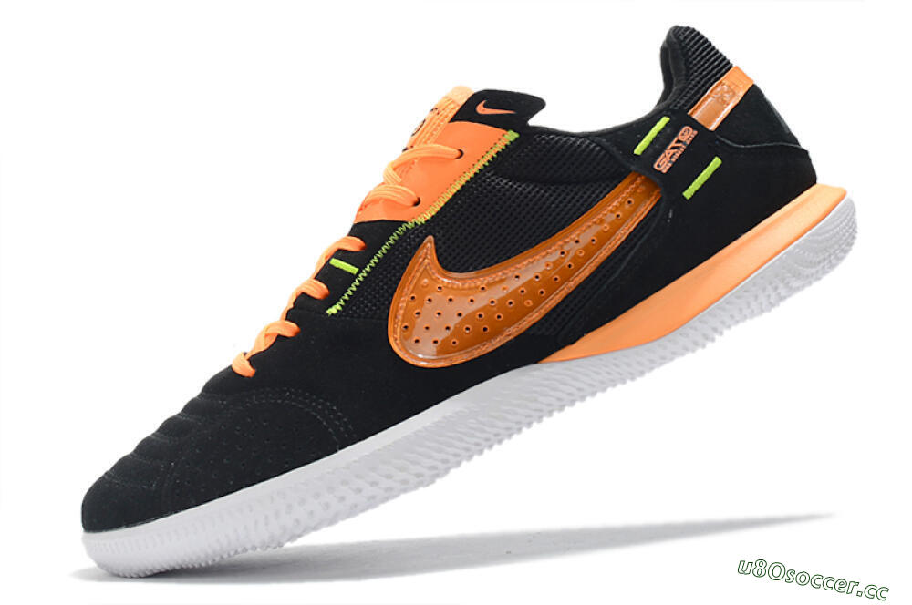 Men's Nike Street Gato IC Indoor & Futsal Low-Tops Football Shoes - Black/Orange/White 5