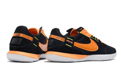 Men's Nike Street Gato IC Indoor & Futsal Low-Tops Football Shoes - Black/Orange/White