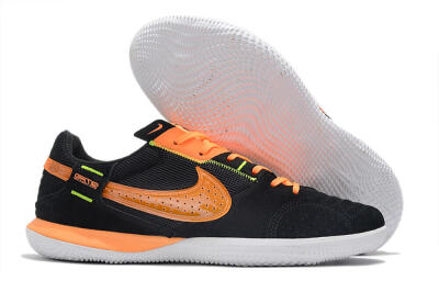 Men's Nike Street Gato IC Indoor & Futsal Low-Tops Football Shoes - Black/Orange/White