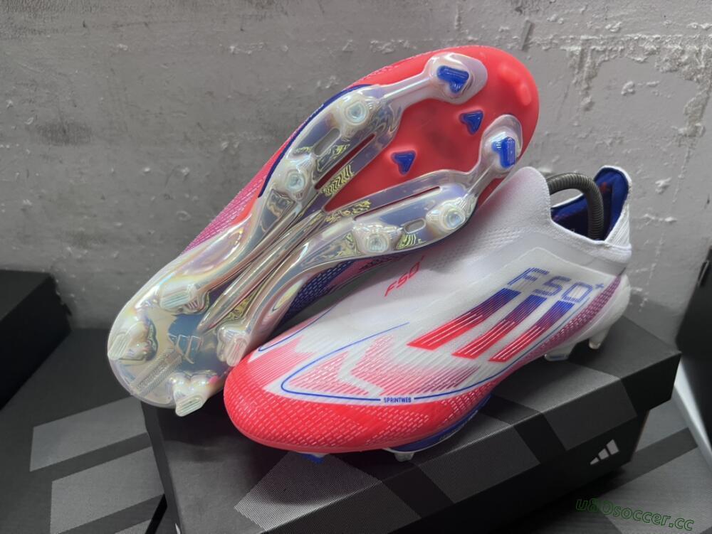 Men's Adidas F50 Adizero FG Firm Ground Low-Tops Football Boots - Red/White/Blue