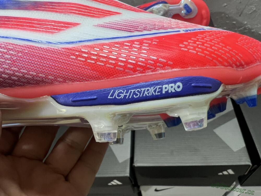 Men's Adidas F50 Adizero FG Firm Ground Low-Tops Football Boots - Red/White/Blue