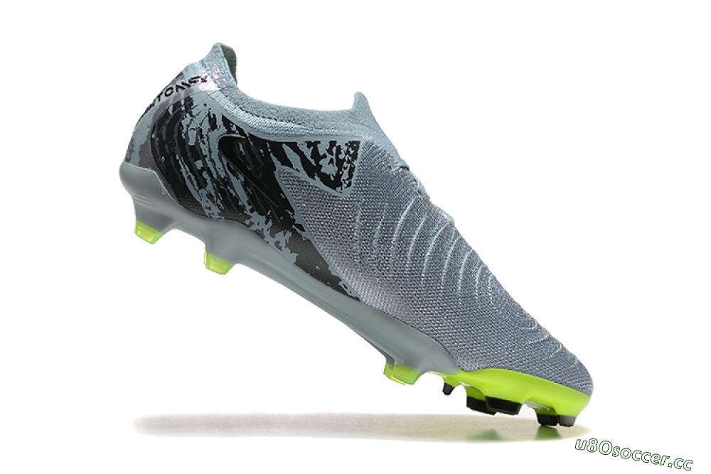 Men's Nike Phantom Luna Elite FG Firm Ground Low-Tops Football Boots - Grey/Yellow/Black 6