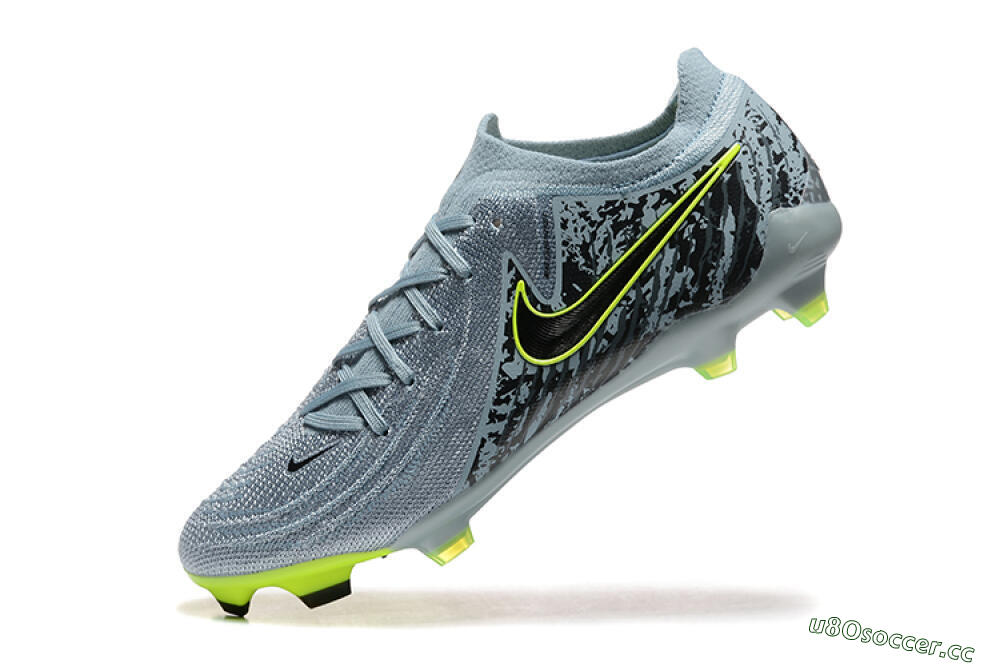 Men's Nike Phantom Luna Elite FG Firm Ground Low-Tops Football Boots - Grey/Yellow/Black 7