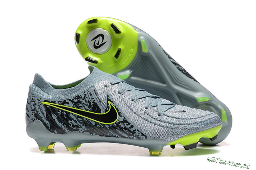 Men's Nike Phantom Luna Elite FG Firm Ground Low-Tops Football Boots - Grey/Yellow/Black 2
