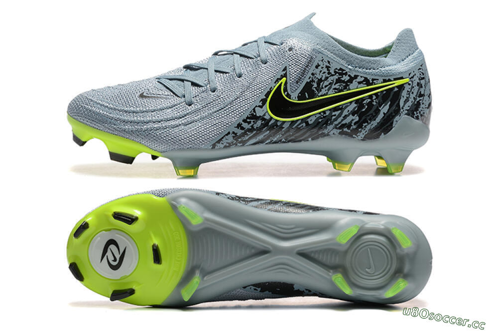 Men's Nike Phantom Luna Elite FG Firm Ground Low-Tops Football Boots - Grey/Yellow/Black 1