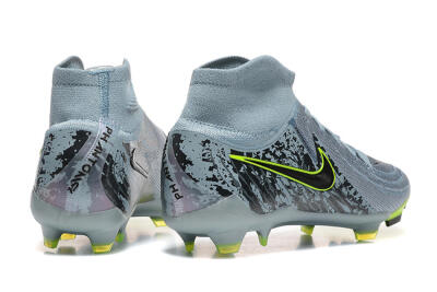 Men's Nike Phantom Luna Elite FG Firm Ground High-Tops Football Boots - Grey/Yellow/Black