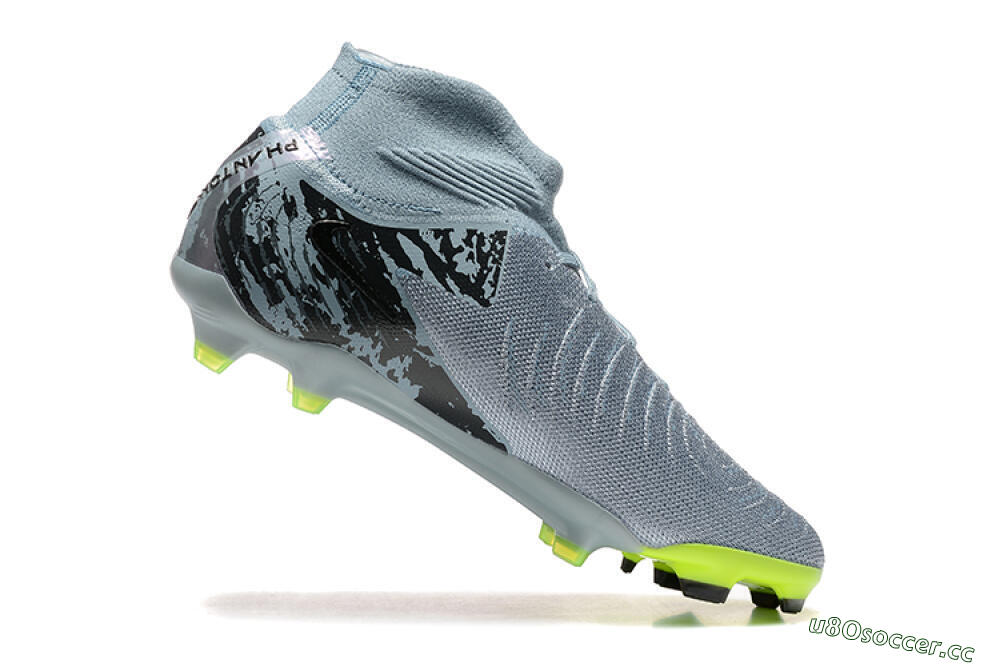 Men's Nike Phantom Luna Elite FG Firm Ground High-Tops Football Boots - Grey/Yellow/Black 7