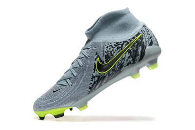 Men's Nike Phantom Luna Elite FG Firm Ground High-Tops Football Boots - Grey/Yellow/Black