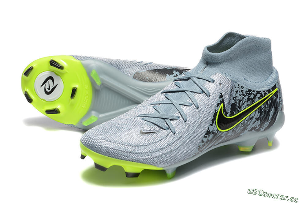 Men's Nike Phantom Luna Elite FG Firm Ground High-Tops Football Boots - Grey/Yellow/Black 3