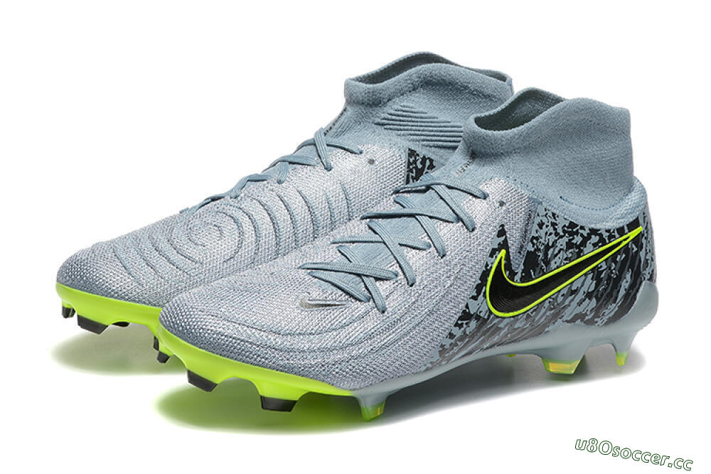 Men's Nike Phantom Luna Elite FG Firm Ground High-Tops Football Boots - Grey/Yellow/Black 5