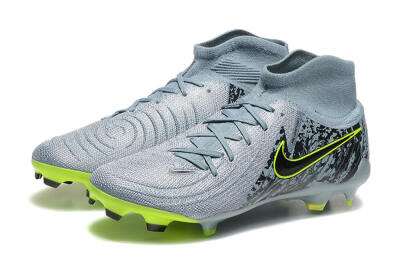 Men's Nike Phantom Luna Elite FG Firm Ground High-Tops Football Boots - Grey/Yellow/Black