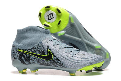 Men's Nike Phantom Luna Elite FG Firm Ground High-Tops Football Boots - Grey/Yellow/Black