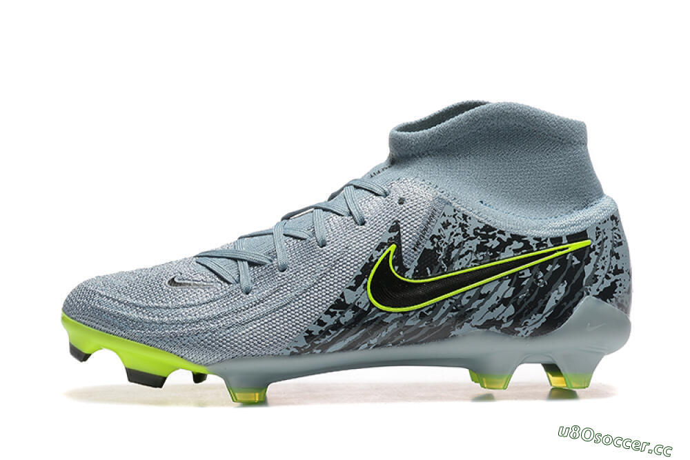 Men's Nike Phantom Luna Elite FG Firm Ground High-Tops Football Boots - Grey/Yellow/Black 0