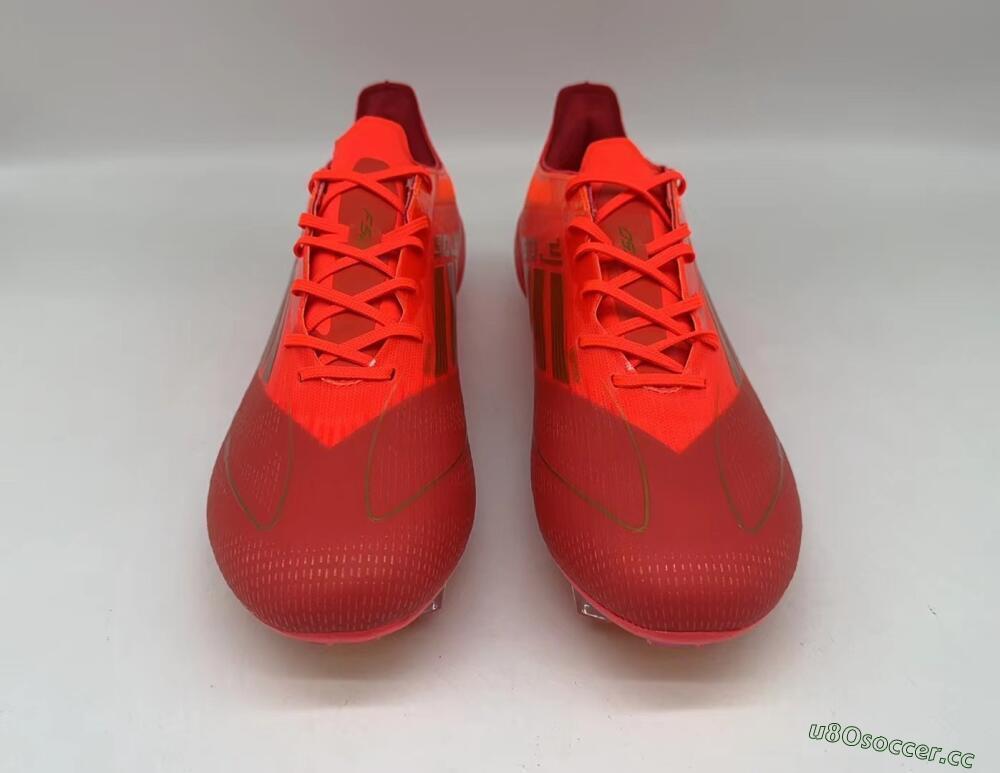 Men's Adidas F50 Elite FG Firm Ground Low-Tops Football Boots - Red/Gold