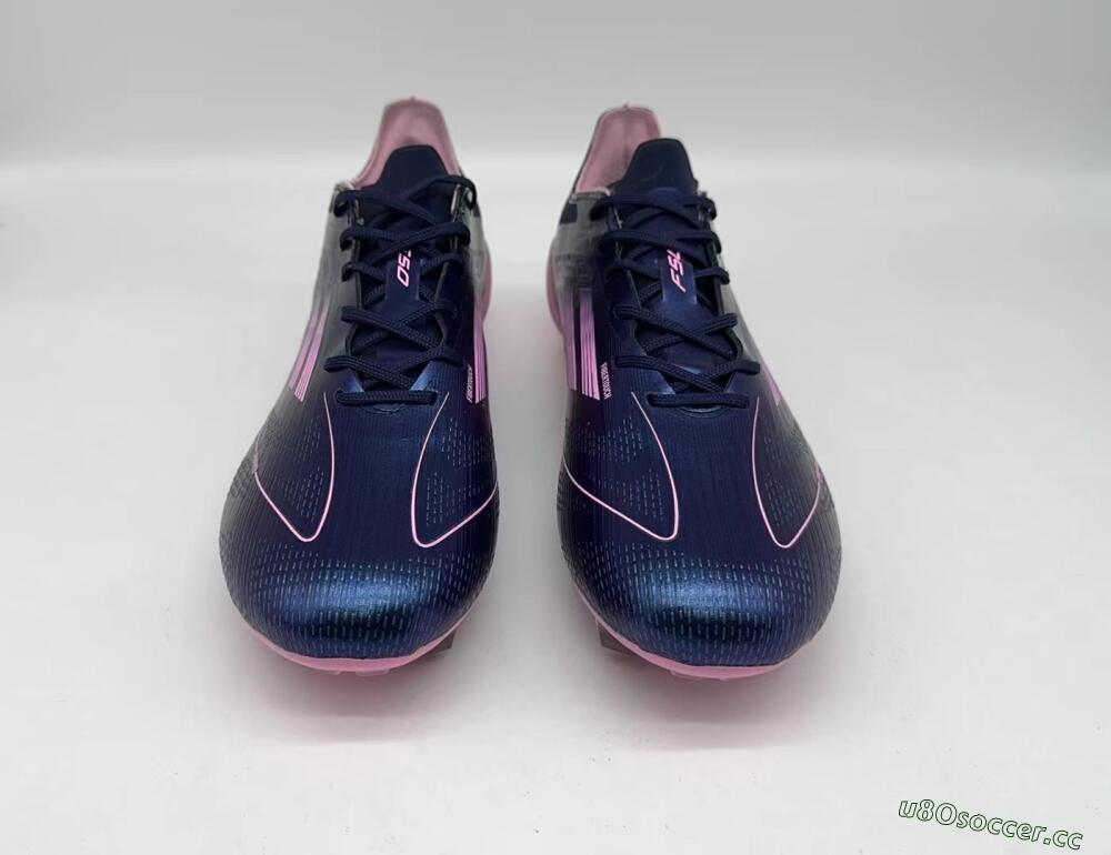 Men's Adidas F50 Elite FG Firm Ground Low-Tops Football Boots - Blue/Pink/Black