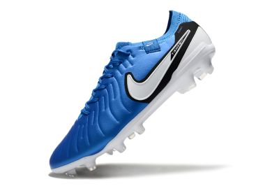 Men's Nike Tiempo Legend 10 Elite FG Firm Ground Low-Tops Football Boots - Blue/White/Black
