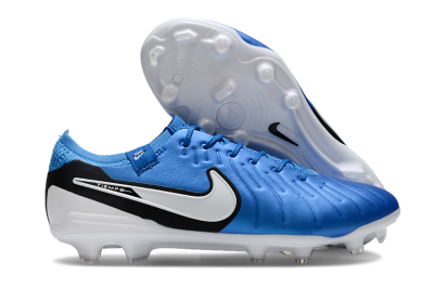 Men's Nike Tiempo Legend 10 Elite FG Firm Ground Low-Tops Football Boots - Blue/White/Black