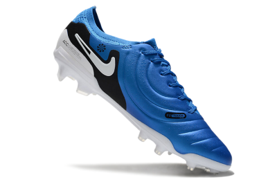 Men's Nike Tiempo Legend 10 Elite FG Firm Ground Low-Tops Football Boots - Blue/White/Black