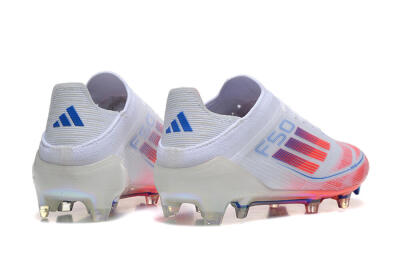 Men's Adidas F50 Elite FG Firm Ground Low-Tops Football Boots - White/Red/Blue