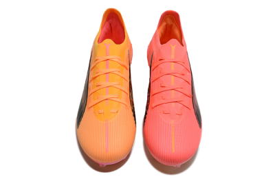 Men's Puma Ultra Ultimate FG Firm Ground Low-Tops Football Boots - Pink/Black/Gold