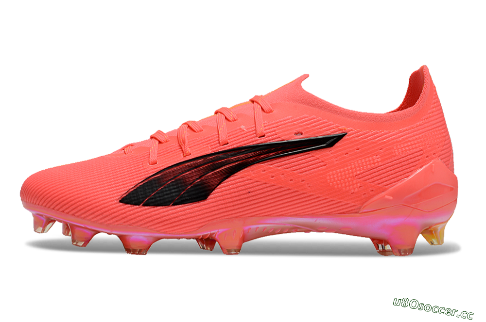 Men's Puma Ultra Ultimate FG Firm Ground Low-Tops Football Boots - Pink/Black/Gold 0