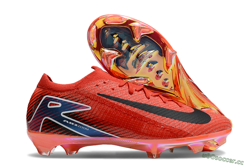 Unisex Nike Air Zoom Mercurial Vapor 16 Elite FG Firm Ground Low-Tops Football Boots - Red/Black/White/Gold 2