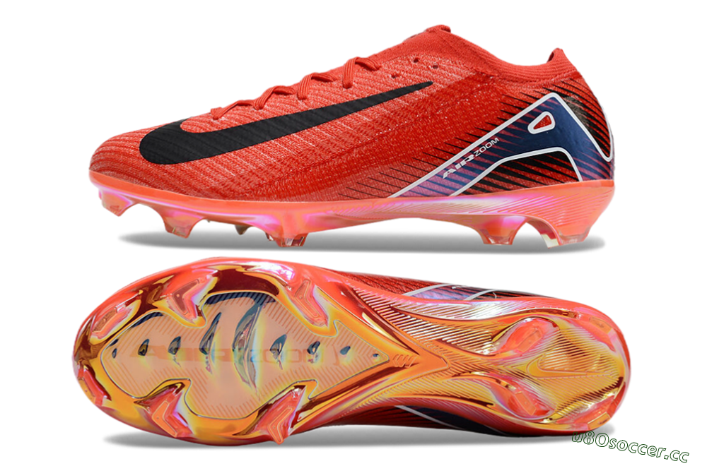 Unisex Nike Air Zoom Mercurial Vapor 16 Elite FG Firm Ground Low-Tops Football Boots - Red/Black/White/Gold 1