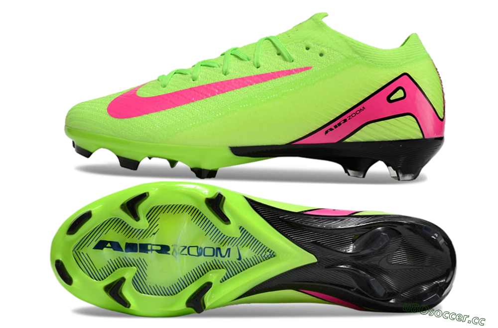 Men's Nike Air Zoom Mercurial Vapor 16 Elite FG Firm Ground Low-Tops Football Boots - Jade/Pink/Black 1