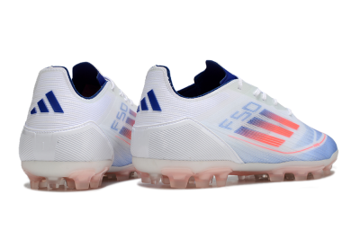Men's Adidas F50 Elite AG Artificial Grass Low-Tops Football Boots - White/Blue/Red