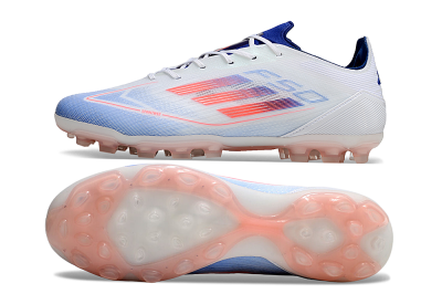 Men's Adidas F50 Elite AG Artificial Grass Low-Tops Football Boots - White/Blue/Red