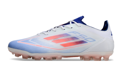 Men's Adidas F50 Elite AG Artificial Grass Low-Tops Football Boots - White/Blue/Red