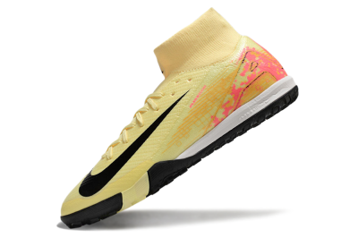 Men's Nike Air Zoom Mercurial Superfly 10 Elite TF Artificial Turf High-Tops Football Shoes - Yellow/Pink/Black