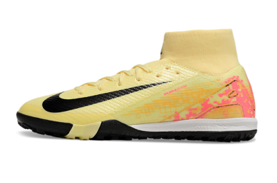 Men's Nike Air Zoom Mercurial Superfly 10 Elite TF Artificial Turf High-Tops Football Shoes - Yellow/Pink/Black