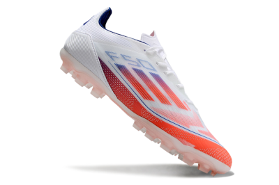 Men's Adidas F50 Elite AG Artificial Grass Low-Tops Football Boots - White/Red/Blue