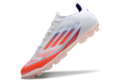 Men's Adidas F50 Elite AG Artificial Grass Low-Tops Football Boots - White/Red/Blue