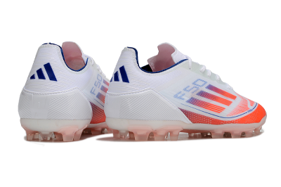 Men's Adidas F50 Elite AG Artificial Grass Low-Tops Football Boots - White/Red/Blue