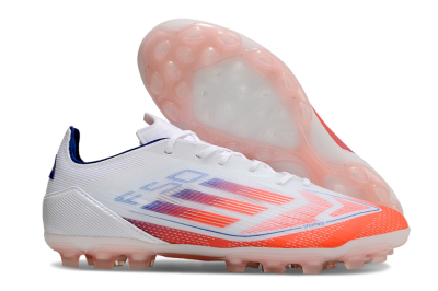 Men's Adidas F50 Elite AG Artificial Grass Low-Tops Football Boots - White/Red/Blue