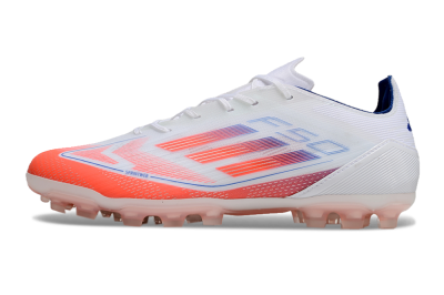 Men's Adidas F50 Elite AG Artificial Grass Low-Tops Football Boots - White/Red/Blue