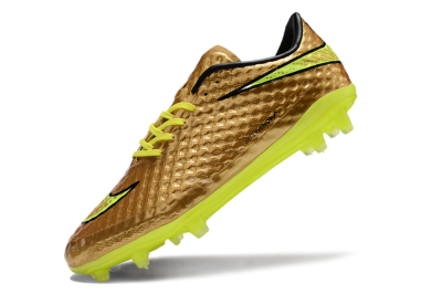 Men's Nike Hypervenom Phantom FG Firm Ground Low-Tops Football Boots - Gold/Yellow/Black