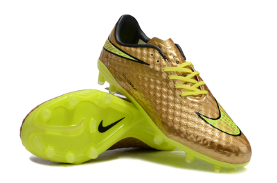 Men's Nike Hypervenom Phantom FG Firm Ground Low-Tops Football Boots - Gold/Yellow/Black