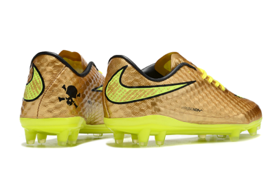 Men's Nike Hypervenom Phantom FG Firm Ground Low-Tops Football Boots - Gold/Yellow/Black