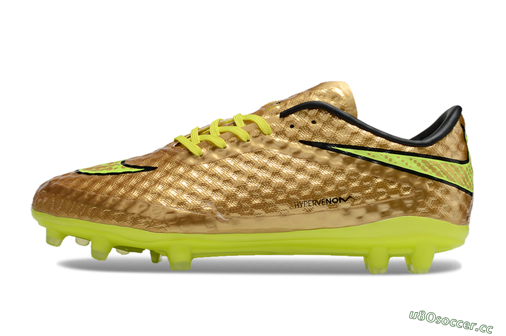 Men's Nike Hypervenom Phantom FG Firm Ground Low-Tops Football Boots - Gold/Yellow/Black 0