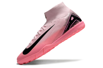 Men's Nike Air Zoom Mercurial Superfly 10 Elite TF Artificial Turf High-Tops Football Shoes - Pink/Black
