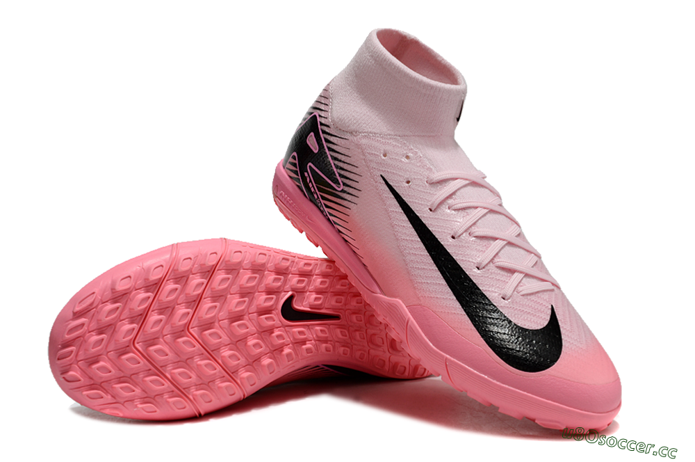 Men's Nike Air Zoom Mercurial Superfly 10 Elite TF Artificial Turf High-Tops Football Shoes - Pink/Black 3