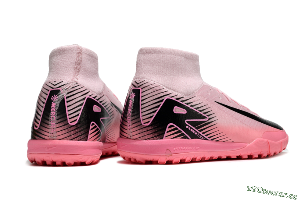 Men's Nike Air Zoom Mercurial Superfly 10 Elite TF Artificial Turf High-Tops Football Shoes - Pink/Black 6